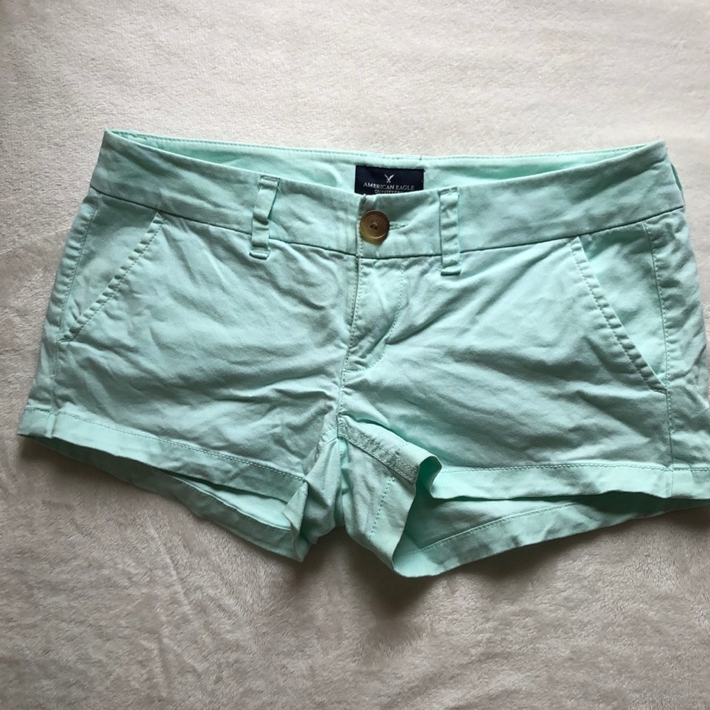 Mint green shorts